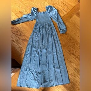 SHEIN Long Sleeve Blue Dress